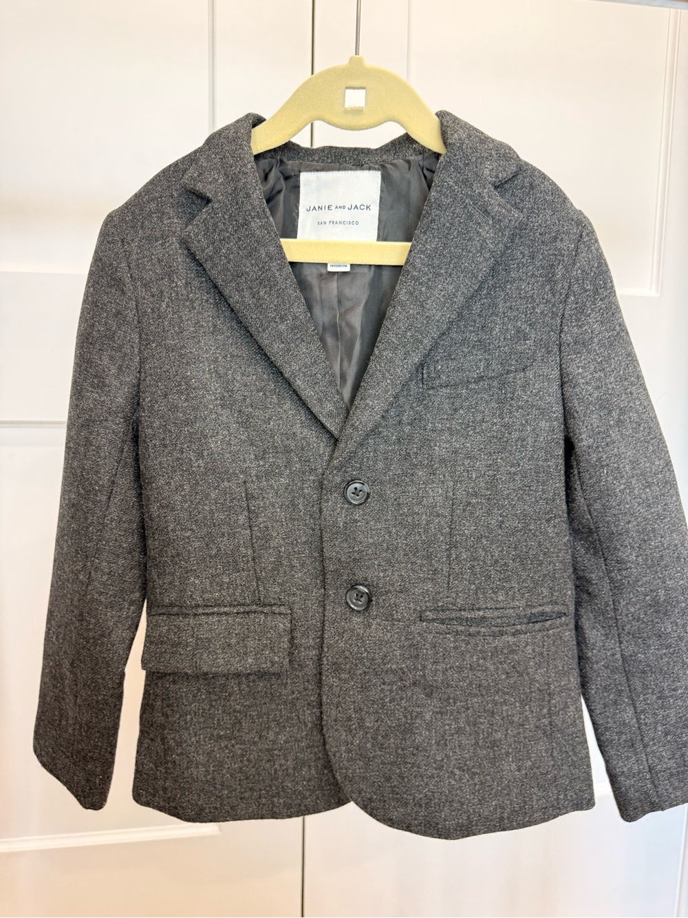 Janie and Jack Charcoal Gray Tweed Blazer